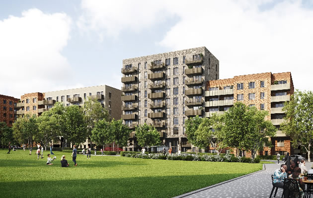 Developer's visualisation of the new phase of Acton Gardens 
