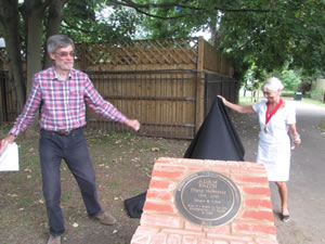 The moment of unveiling of the Adam Faith plaque: Picture - Tom Doran