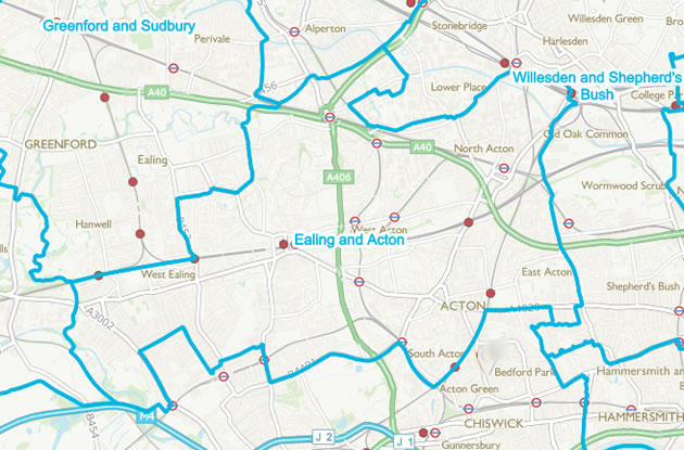 New Ealing and Acton Constituency Proposed 