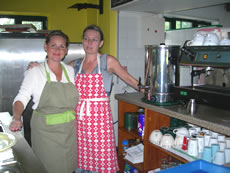 Gabriella and Maggie in Acton Park Cafe