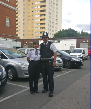 Cressida Dick with PC Dave Young