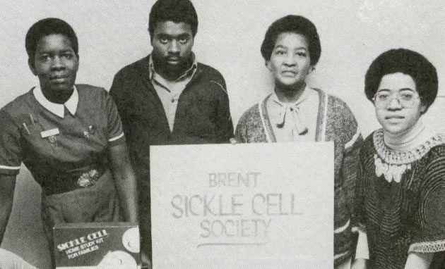 Dame Elizabeth (right) doing her pioneering work on sickle cell anaemia