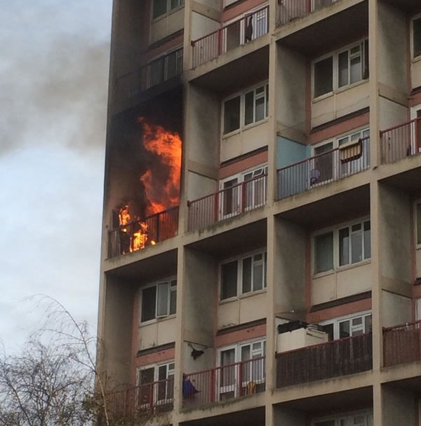 Blaze Hits Bollo Bridge Road Flat