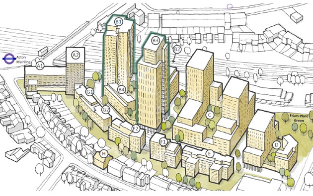 The new plan for the Friary Park development 