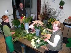 Flower arranging at Heart and Soul
