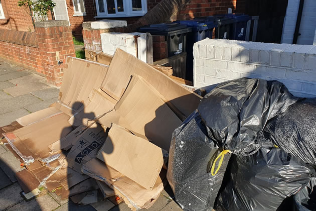 Hereford Road home's entrance blocked by dumped waste 