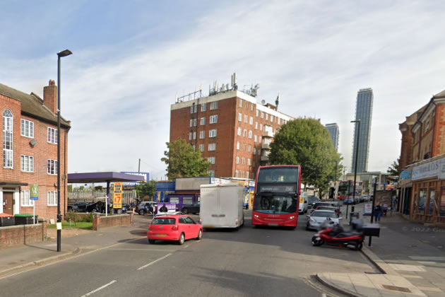 The site to be developed is on the left of Horn Lane