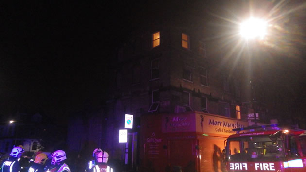Blaze breaks out in More Munchies cafe and flats on the Vale