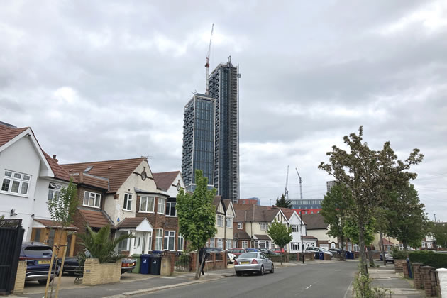 Towers looming over North Acton residential areas 