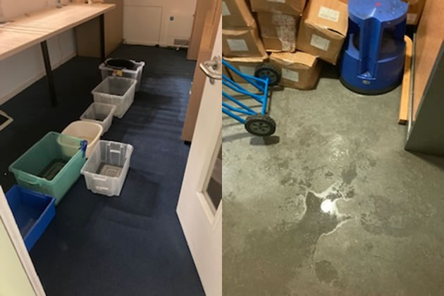 The aftermath of the flooding in the South Acton nursery school 