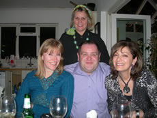 Sue Bourne with Suzie, Thomas and Caroline