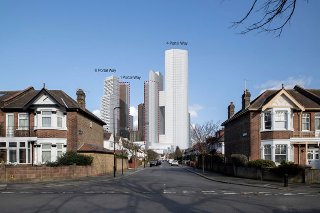 Illustrative View From Eastfields Road Along Cloister Road