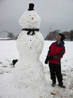 Snowman in North Acton
