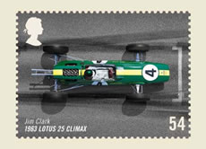 Jim Clark's 1963 Lotus (54p stamp)