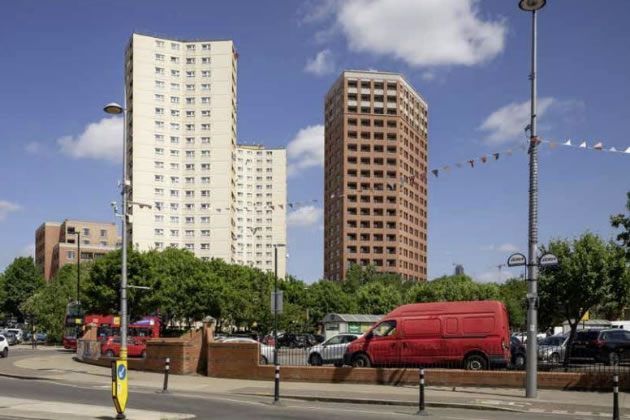 An visualisation of the new tower block (right) on the Steyne Estate