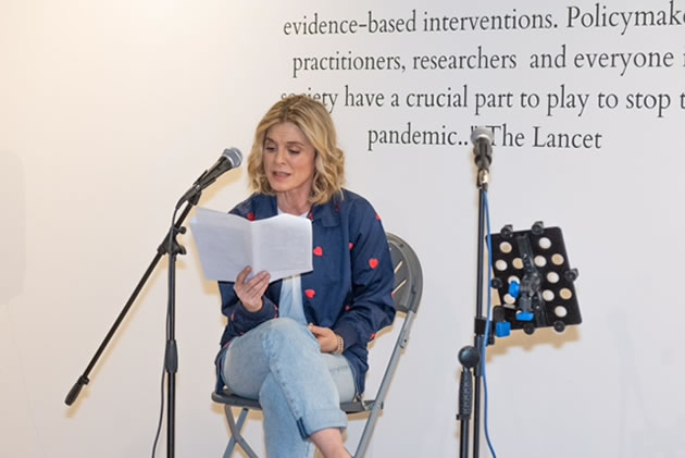 Emilia Fox gave a poetry reading