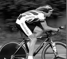 Malcolm Woolsey Time Trialling with Westerley Cycle Club