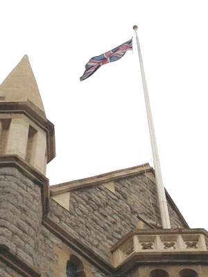 flags in memory of Baroness Thatcher